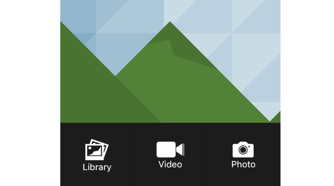TechSmith Fuse home screen