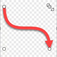 Arrastra el control blanco para ajustar la curva de Bézier