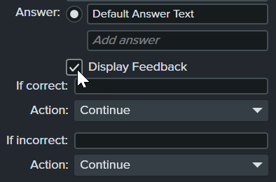 Case d’option Afficher un commentaire