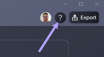 Icônes de tutoriels dans l’interface Audiate