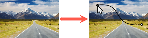 Exemple de l’effet Créateur de trajectoire de curseur