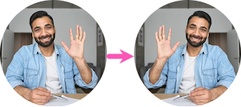 Exemple de l’image de la webcam en miroir