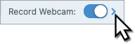 Flèche Options de la webcam