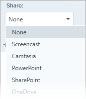 Options de partage dans Snagit pour Windows