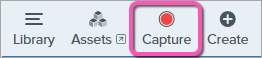 Bouton Capture dans Snagit Editor