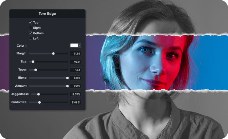 Image marketing de l’effet visuel Déchirure