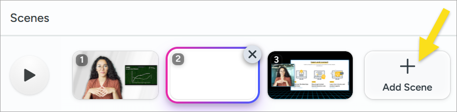 Add Scene button