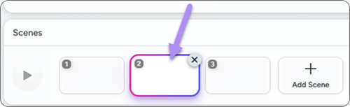 Screenshot of a selected scene in Camtasia online