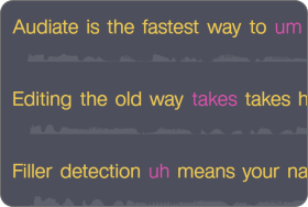 Screenshot of Filler Words