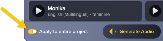 Option Apply to entire project