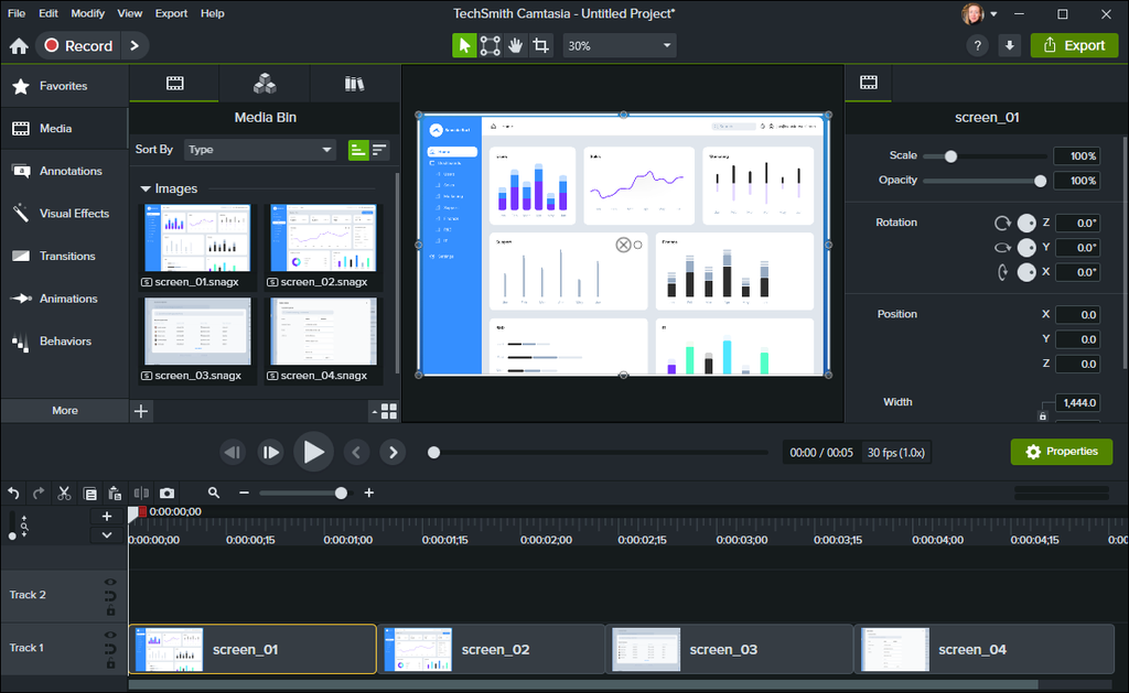 Videoprojekt in Camtasia Editor(Beispiel)