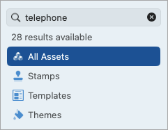 Snagit for Mac のアセット検索