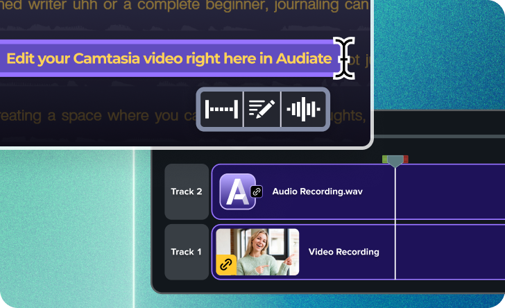 Image de présentation de la modification de vidéo comme du texte dans Audiate