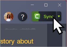 Bouton Synch (Synchroniser)