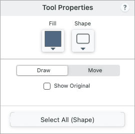 Simplify tool properties on Mac