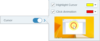 Cursor effects options on Windows