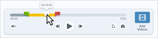 Drag the playhead to scrub through the video