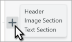 Menu Ajouter une section