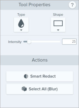 Blur tool properties and actions on Windows
