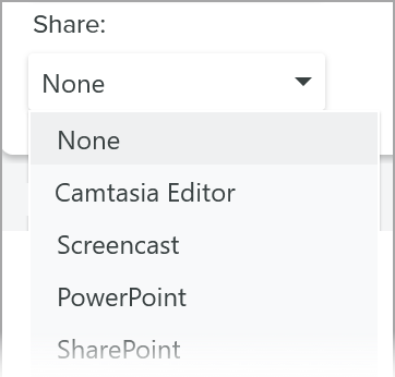 Opciones de uso compartido en Snagit para Windows