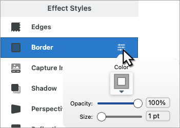 Rahmeneffekt in Snagit für Mac