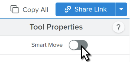 Snagit for Windows の [Smart Move] トグル
