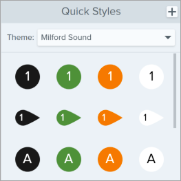 Step tool quick styles