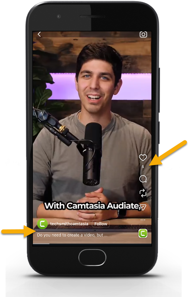 example vertical video on Instagram