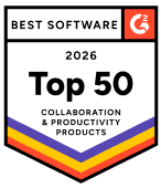 G2 Collaboration and Productivity Products 2026 Top 50 Award