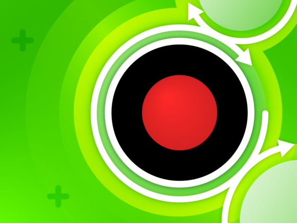 A recording button.