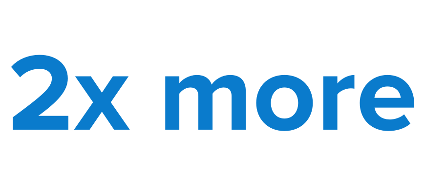 2 times more