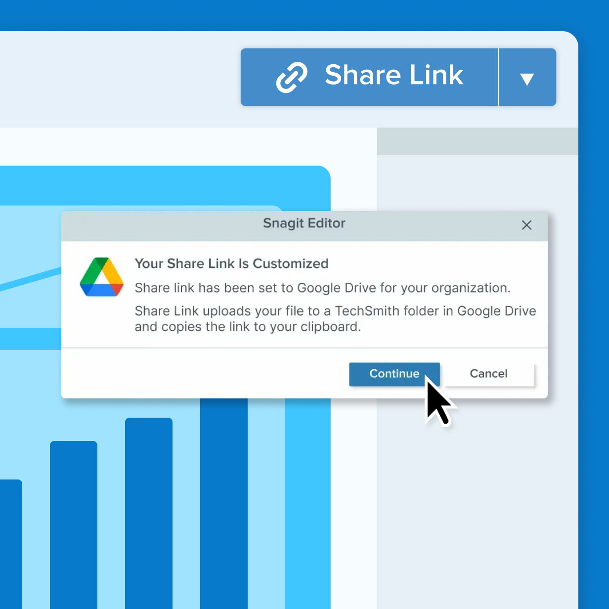 customizable share link in Snagit for enterprises
